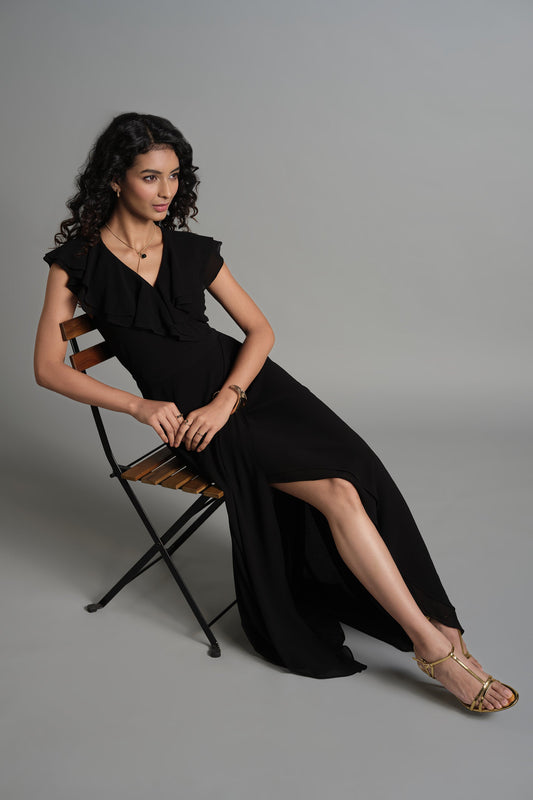 Evania Black Gown